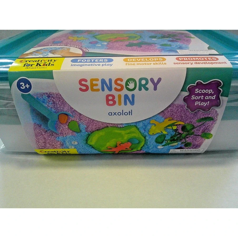 Axolotl Sensory Bin for - Axolotl Toys Sand Sensory Toy with Lid, Art and Cra...